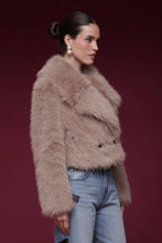 Load image into Gallery viewer, Faux Fur Cropped Coat
