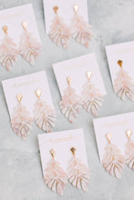 Load image into Gallery viewer, Pink Petite Palm Statement Drop Earrings
