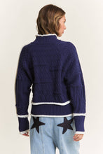 Load image into Gallery viewer, Cable-Knit with Piping Sweater
