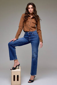 Hidden Jeans - High Rise Classic Straight - Dark Wash