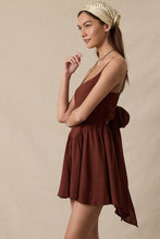 Load image into Gallery viewer, Chocolate Mini Dress with Bow by Sky to Moon
