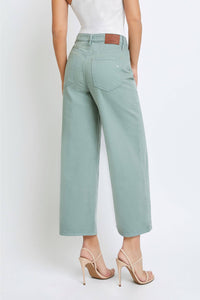 Sage Wash Clean Cropped Wideleg