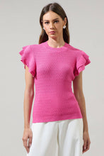 Load image into Gallery viewer, Avaya Pointelle Ruffle Top
