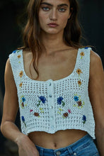 Load image into Gallery viewer, Crochet Floral Sleeveless Vest

