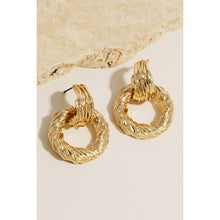 Load image into Gallery viewer, Texture Circle Drop Earrings
