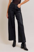 Load image into Gallery viewer, Hidden High Rise Coated Wide Leg Jeans - Black
