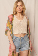 Load image into Gallery viewer, Sleeveless Crochet Top with Button Detail
