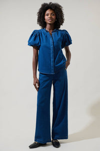 Jamie Denim Jayla Button Down Top