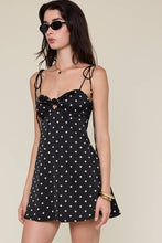 Load image into Gallery viewer, Satin Polka Dot Mini Dress by Sky to Moon
