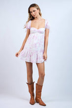 Load image into Gallery viewer, Sky to Moon Puff Sleeve Floral Mini Dress
