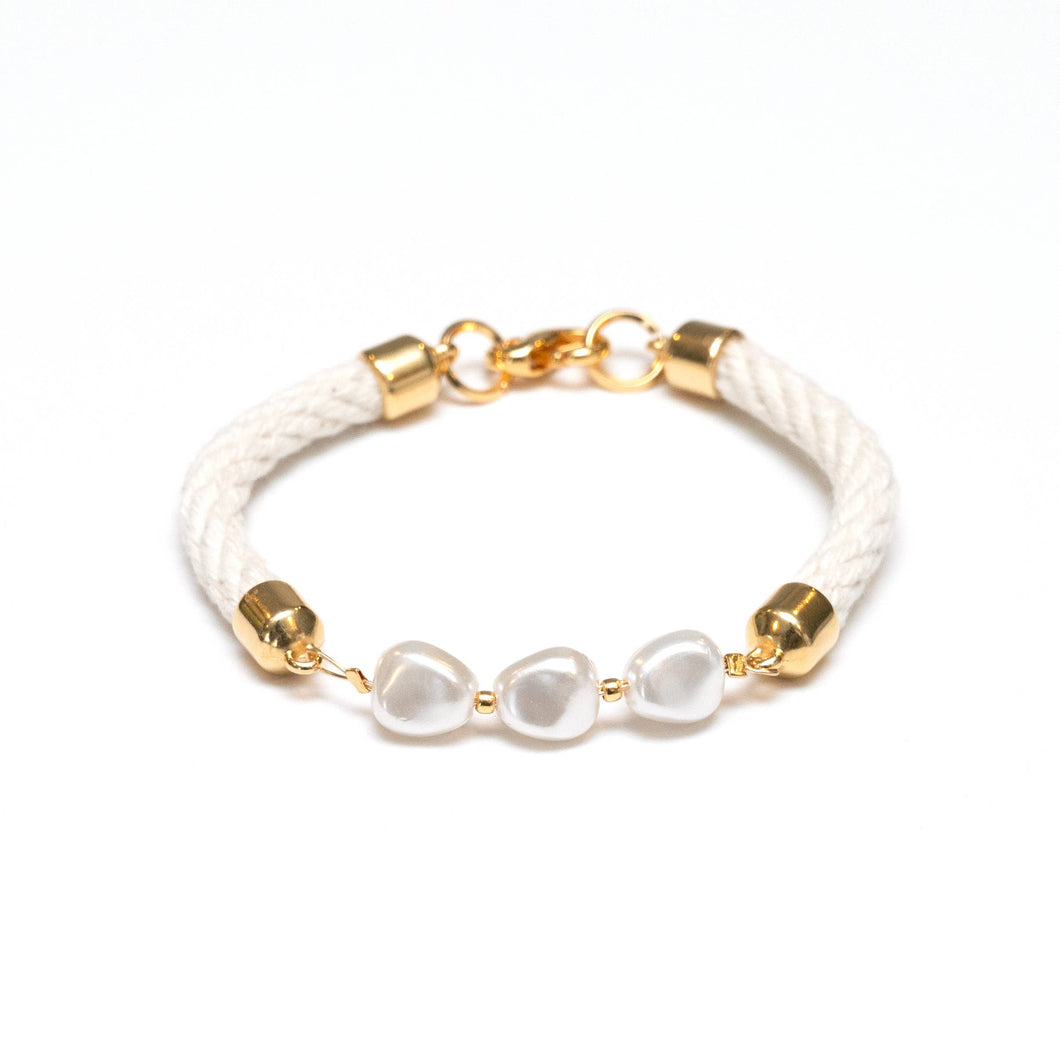 Atlantic - Ivory/Gold - Nautical Rope Bracelet