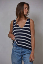Load image into Gallery viewer, W2047 | Knit Sweater Cotton Striped V-Neck Sleeveless Top
