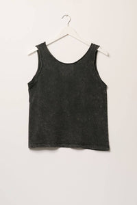 American Flag Splatter Scoop Neck Graphic Tank Top