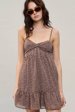 Load image into Gallery viewer, Brown and Cream Swing Mini Dress by Sky to Moon
