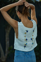 Load image into Gallery viewer, Crochet Floral Sleeveless Vest
