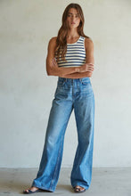 Load image into Gallery viewer, Knit Seamless Ribbed Striped Racerback Brami
