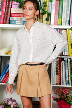 Load image into Gallery viewer, Embroidered Eyelet 100%Cotton Button Down Shirt
