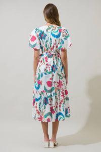 Izzie Floral Lunia Wrap Midi Dress