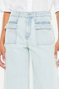 Kan Can Striped High Rise Cropped - KC7481L