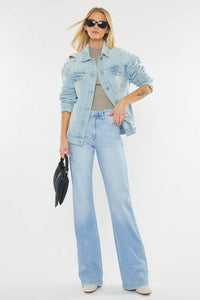 Kan Can High Rise Super Long Jeans - Light Wash