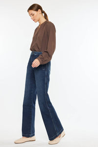 Kan Can Dark Wash High Rise Wide Trouser Jeans