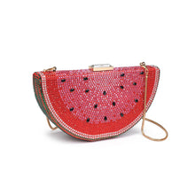 Load image into Gallery viewer, Tabitha Watermelon Crystal Evening Bag

