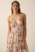 Load image into Gallery viewer, Floral Tiered-Ruffle Maxi Dress
