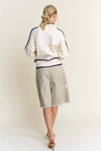 Load image into Gallery viewer, Cable-Knit with Piping Sweater
