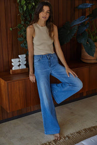 Knit Sweater Crew Neck Sleeveless Crop Top