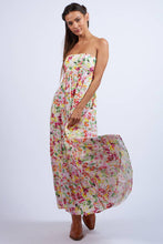 Load image into Gallery viewer, FLORAL OPEN BACK TIE TUBE MAXI DRESS
