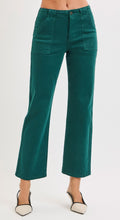 Load image into Gallery viewer, Risen High Rise Ankle Flare Jeans - Hunter Green 5662
