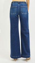 Load image into Gallery viewer, Risen Mid Rise Wide with Vertical Seam Jeans - Dark
