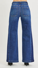 Load image into Gallery viewer, Risen High Rise Wide Leg with Contrast Side Panel Jeans - Dark PW21877
