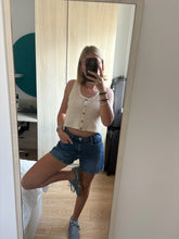 Load image into Gallery viewer, Sleeveless Crochet Top with Button Detail
