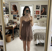 Load image into Gallery viewer, Brown and Cream Swing Mini Dress by Sky to Moon
