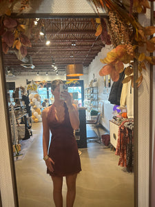 Satin Halter with Lace Mini Dress from Sky to Moon