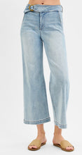 Load image into Gallery viewer, Risen High Rise Cropped with Belt - Light Wash 21008
