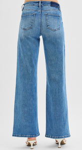 Risen Low Rise Wide Legs Jeans - 21186 Medium Wash
