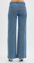 Load image into Gallery viewer, Risen High Rise Straight Leg Bow Embroidered Jeans- 21362 Medium Wash
