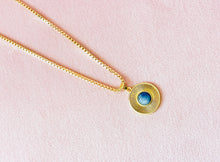 Load image into Gallery viewer, Blue Sunburst Pendant Necklace from Kathy Romano Collection

