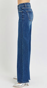 Risen Mid Rise Super Soft Wide Jeans - 5770 Dark Wash