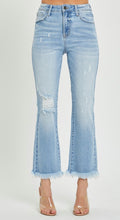 Load image into Gallery viewer, High Rise Crop Kick Flare Jeans - 5051 Light Wash
