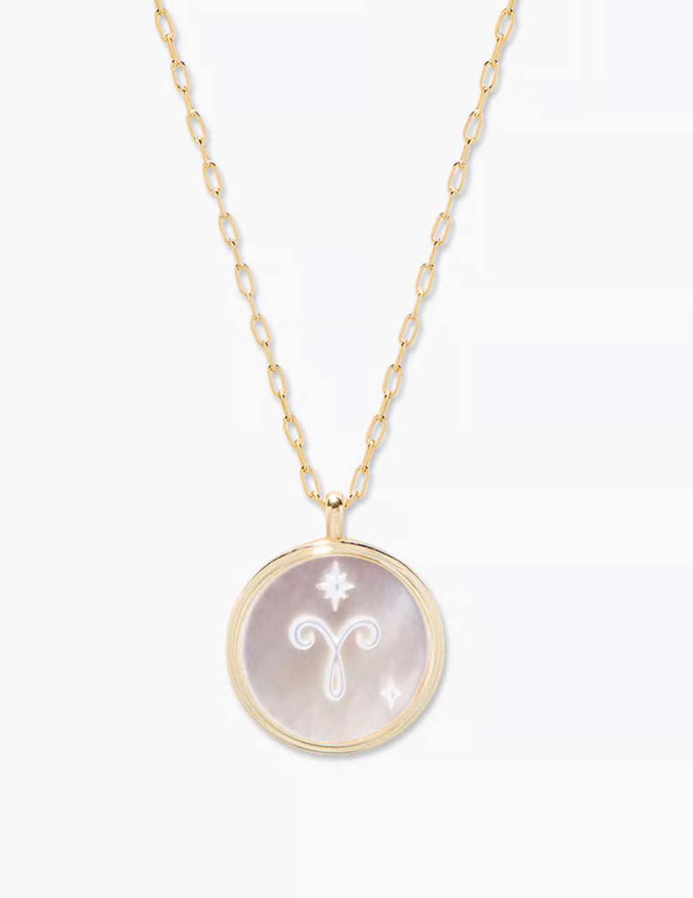 Gorjana Zodiac Necklace Mother of Pearl