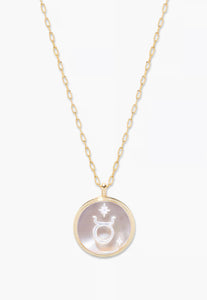 Gorjana Zodiac Necklace Mother of Pearl