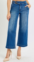 Load image into Gallery viewer, Risen High Rise Belted Wide Leg Jeans - 21008 Dark
