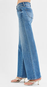 Risen Low Rise Wide Legs Jeans - 21186 Medium Wash