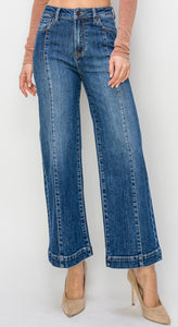 Risen High Rise Ankle Seam Jeans - 5687 Dark Wash