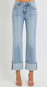 Risen High Rise Cuffed Jeans - 5723 Light