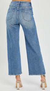 Risen High Rise Side Slit Ankle Jeans - 5590 Medium Wash