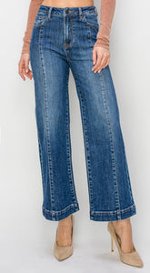 Risen High Rise Ankle Seam Jeans - 5687 Dark Wash